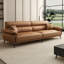 Canapé modulaire brun en cuir véritable-118439323-118439325-118439328