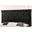 Lit double tapissier contemporain avec tête de lit moderne capitonnée à finition noire