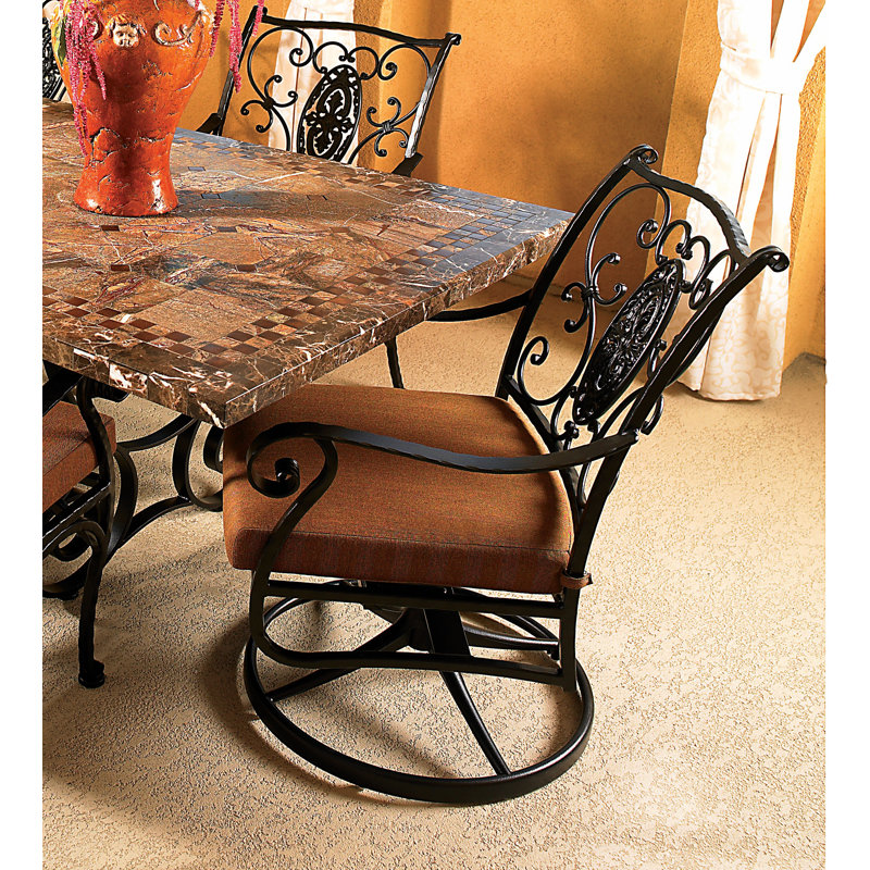 San Cristobal Outdoor Dining Armchair, Graphite, Alcazar Redwood