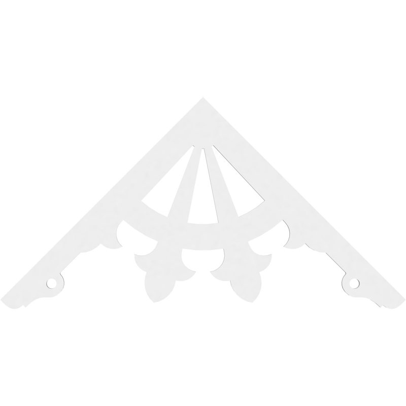 Riley Architectural Grade PVC Gable, 36" H x 72" W x 1" D, 12/12