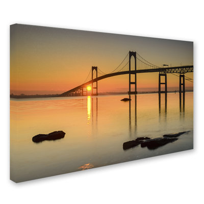 Cliffton 'Newport Morning' Photographic Print on Wrapped Canvas
