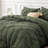 Bedsure Cal King Burgundy Pintuck Bed-in-a-Bag - Navy Pinch Pleat Comforter Set with Sheets, Pillowcases & Shams (Set of 7)-110327221-105523224