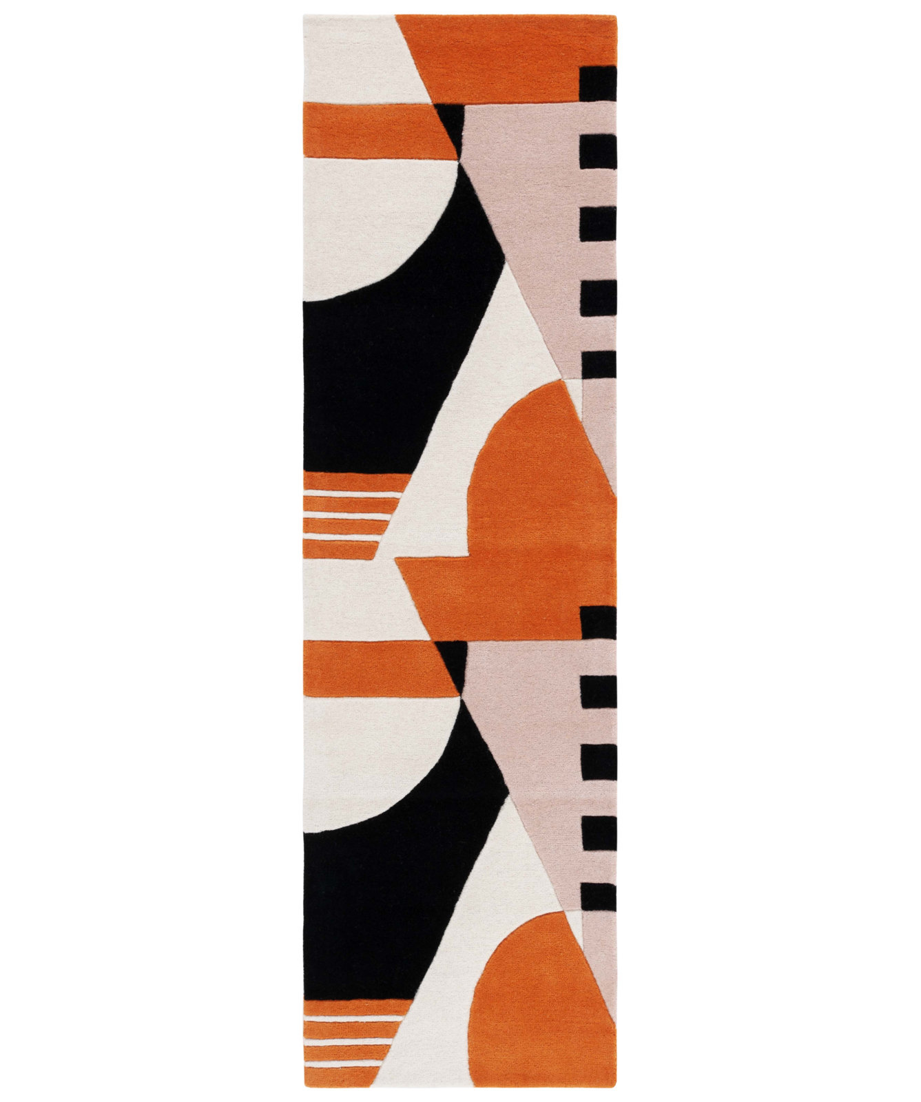 Hiro Ivory Rust Hand-Tufted Rug, Runner 2'3" x 8'