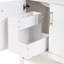 Meuble-lavabo simple de 30 po avec cadre en bois massif, lavabo en céramique intégré et 4 tiroirs de rangement