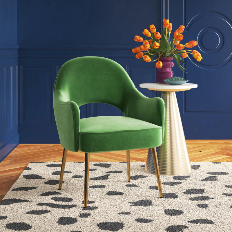 Maison Velvet Armchair, Green Velvet