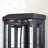Lighted Corner Curio Cabinet - Display Case For Living Room, Antique Collectibles, Wine & Bar Glass Storage - Elegant Corner Design With Lights Included-BLACK