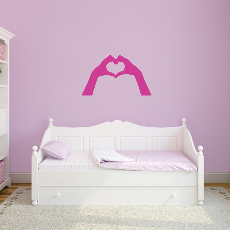 Décalcomanie murale aiguilles cardiaques, Rose vif