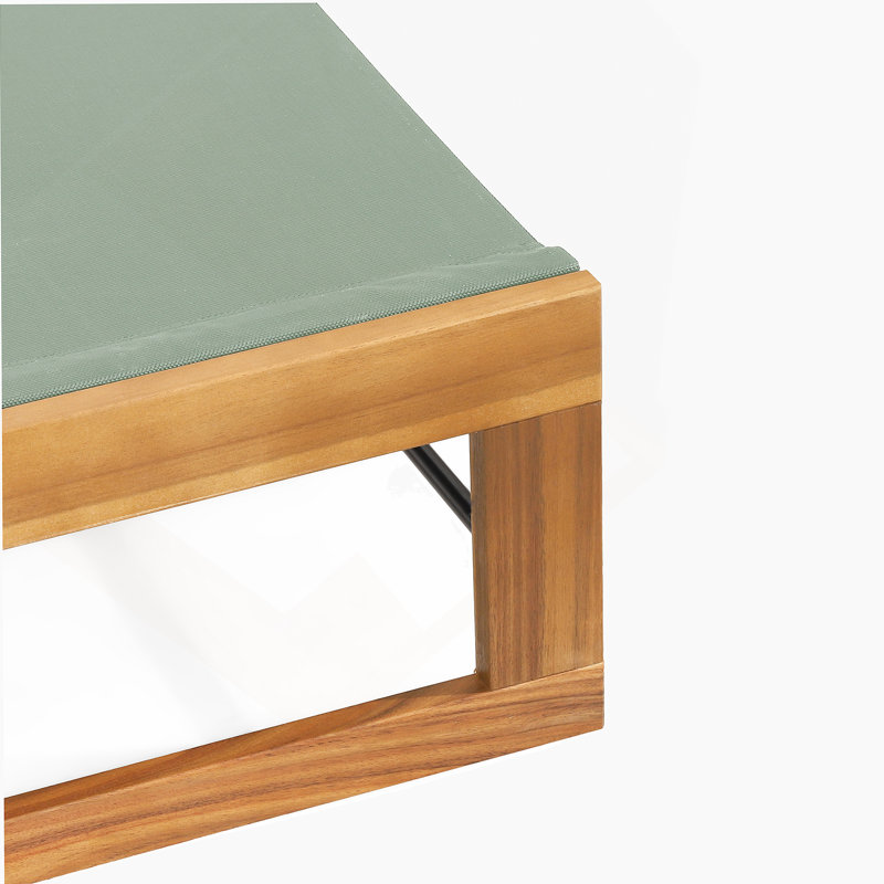 Ensemble de 2 chaises longues d'extérieur, 2, Vert menthe