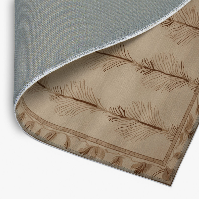 Tapis d'intérieur et d'extérieur brun français, Rectangulaire 2 pi x 3 pi
