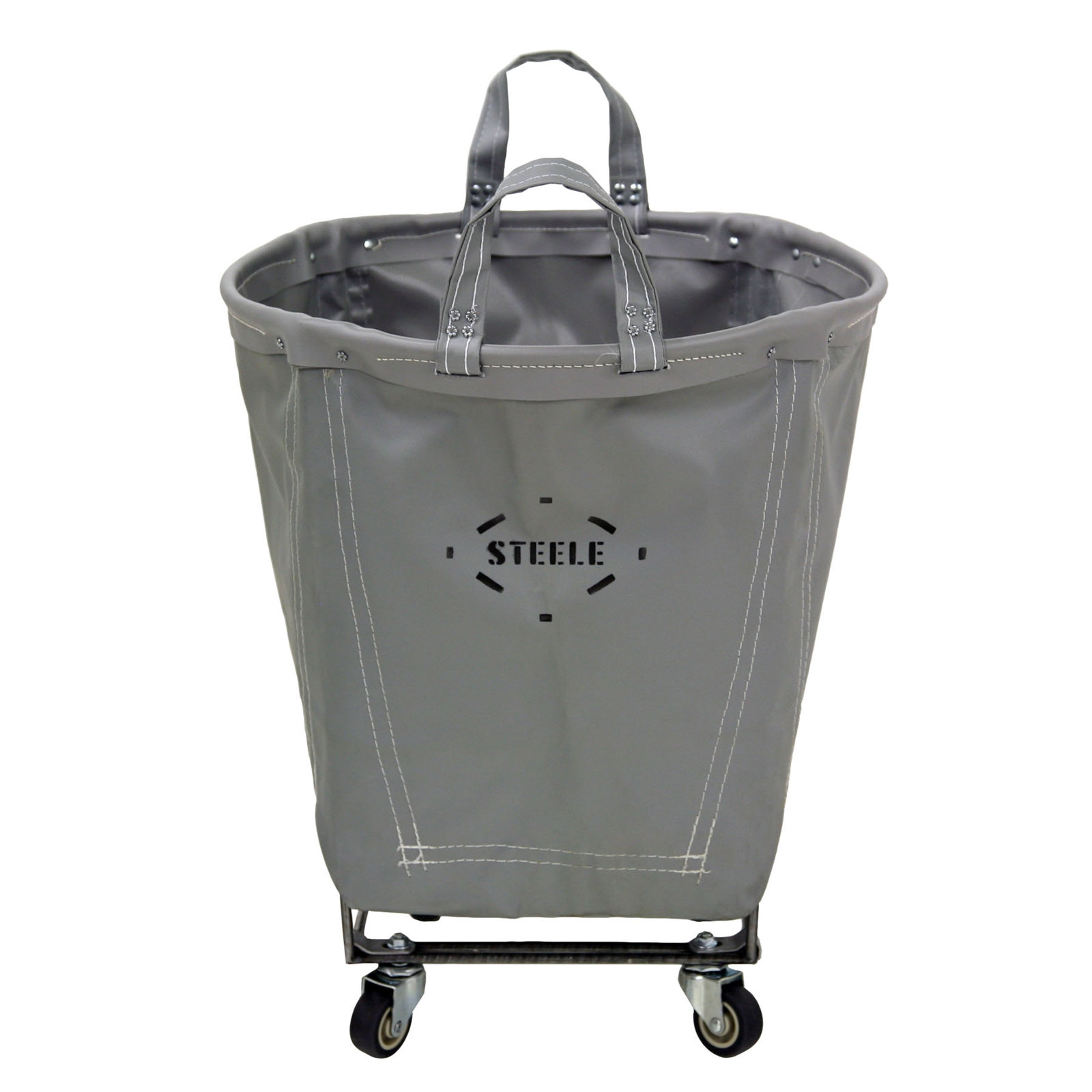 Canvas Round Carry Truck - 1.5 Bu, 2", Gray Vinyl with Gray Vinyl Rim