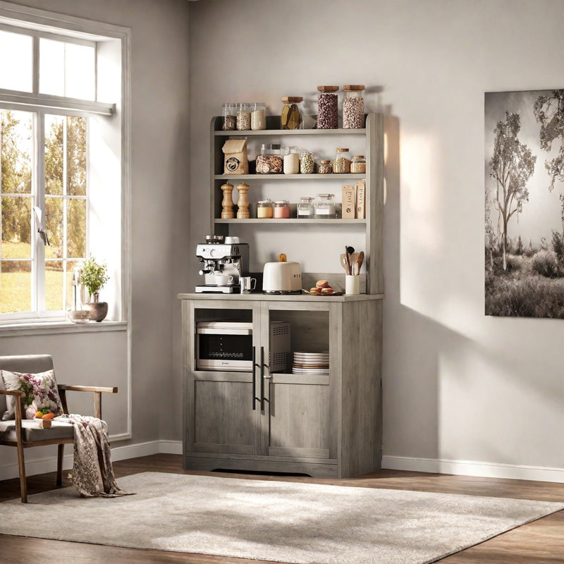 63cm Kitchen Pantry, Grey