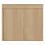 Armoire de salle de bain murale, armoire à pharmacie à double porte avec conception rainurée verticale, armoire de rangement murale pour salle de bain, salle de bain et couloir (chêne)