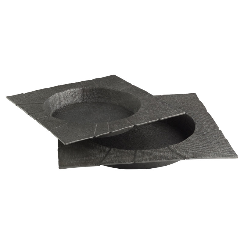 Baxter Metal Decorative Tray, Antique Pewter, 3" H x 24" W x 24" D