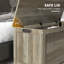 Coffre de rangement avec 2 charnières, banc de rangement, gris vieilli
