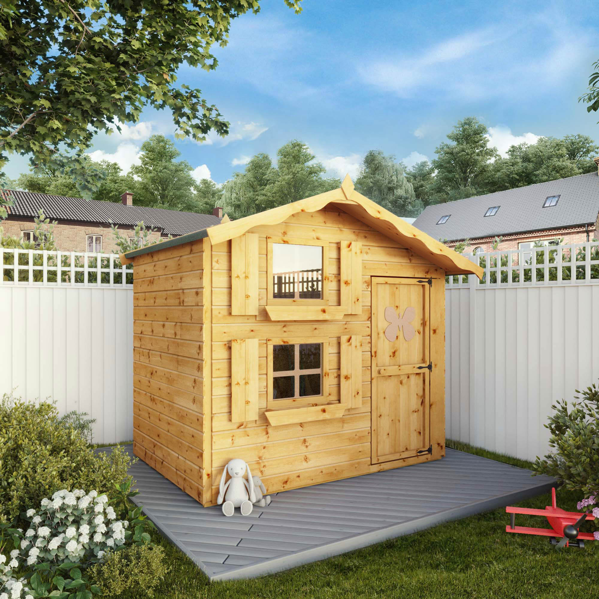 2 storey wooden playhouse 2025 sale