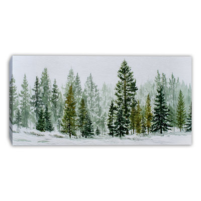 Art mural sur toile Minimal Winter Pines