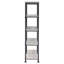 Bibliothèque à 4 tablettes en bois de grève gris, moderne et élégante pour un salon fonctionnel