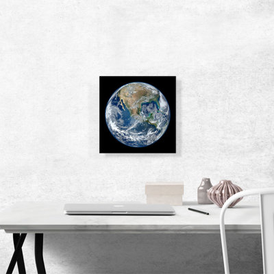 «View from Space Earth North America USA», reproduction de photo sur toile tendue