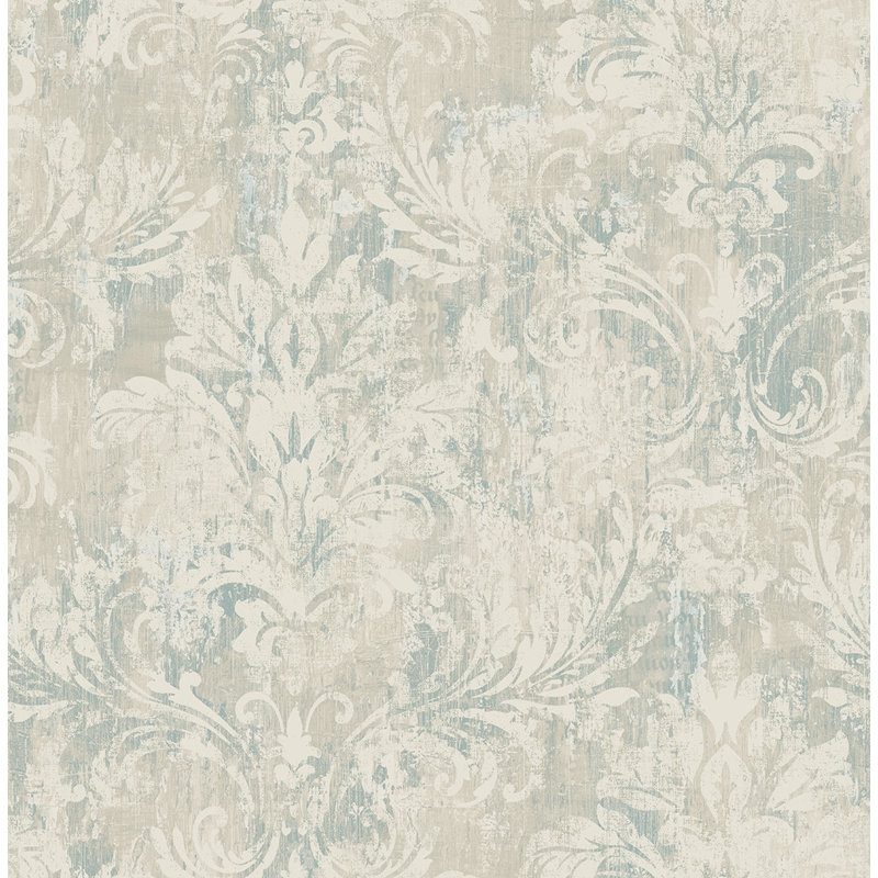 Rouleau de papier peint L 32,81 pi x l 20,5 po Toms, Bleu / neutre chaud