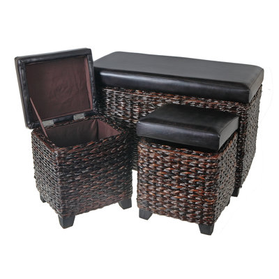 Wachter Faux Leather Ottoman