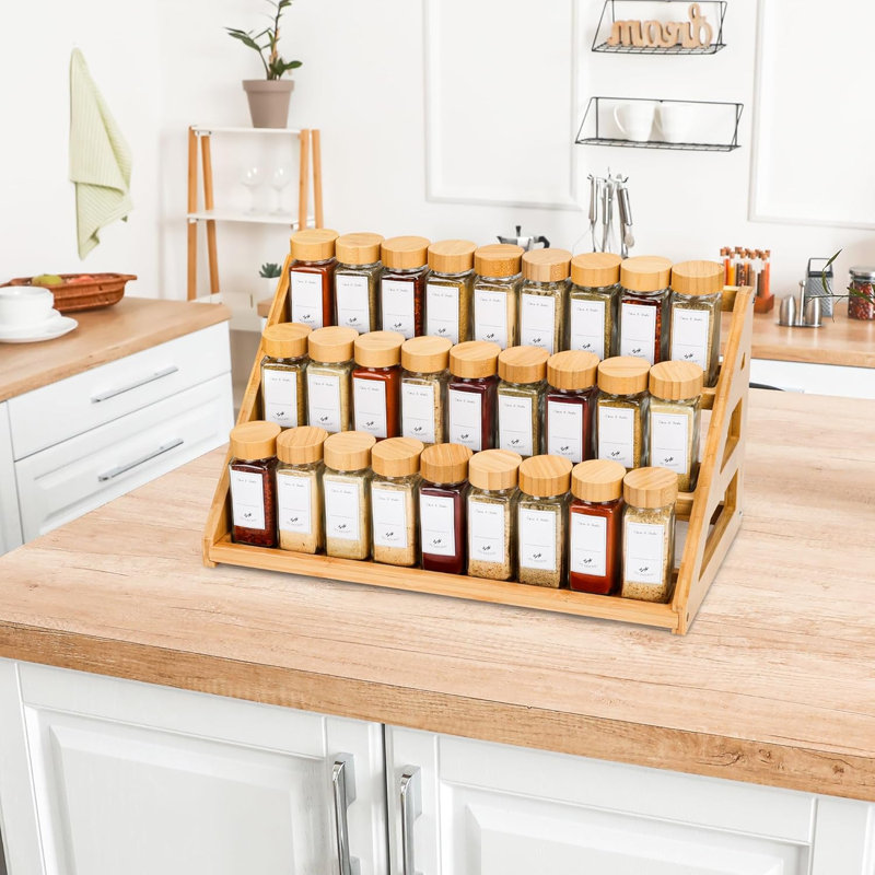 3 Tier Bamboo Spice Racks,Large