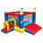 Banzai Slide N Fun Inflatable Slide and Bounce House with Soccer Net and Ball