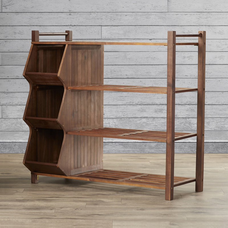 13 Pair Solid Wood Shoe Rack