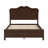 Annalia Mid-Century Modern Solid Wood Bed With Camel Headboard-180725035