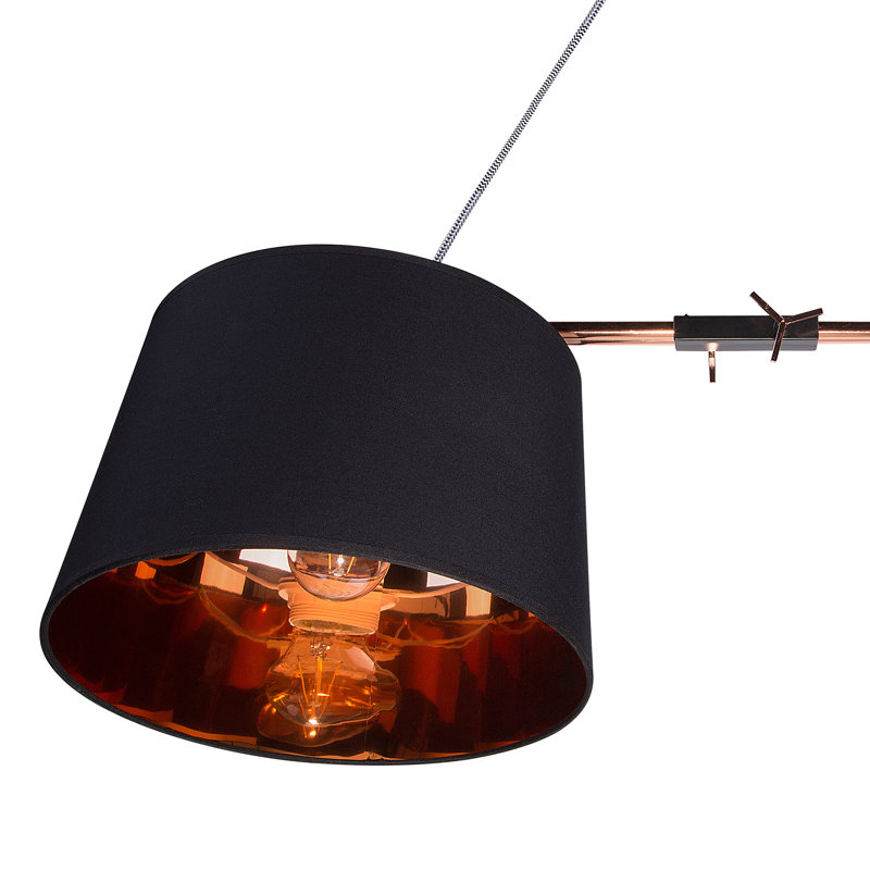 Wirrida 2 - Light Drum Chandelier, Black/Copper