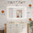Cardier Front and Backlit Wall Mount Bathroom LED Vanity Mirror with 3-Color Adjustment, Shatterproof, Tempered Glass-957155361-957155381