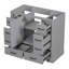 Meuble-lavabo 36 po sans lavabo, base d'armoire seulement, six tiroirs, diviseur de tiroir multifonctionnel, tablette réglable, gris-1177991486