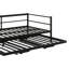 Lit de jour simple avec couchette escamotable, structure de lit de jour en métal avec lumières DEL-411820849