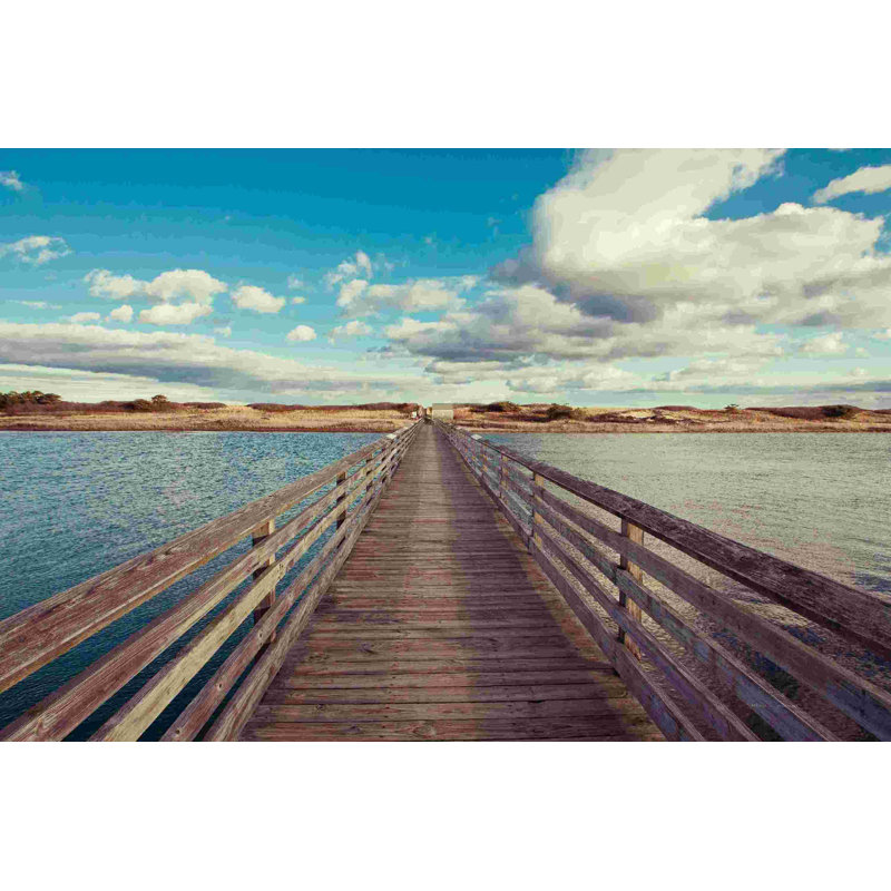 «Bridge to the Beach» par Katherine Gendreau - photographie sur toile tendue, H 8 po x l 12 po, Non, Toile tendue