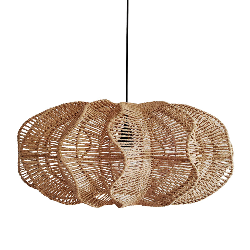 1 - Light Natural Pendant, 30.5cm H x 56cm W x 69cm D, Beige