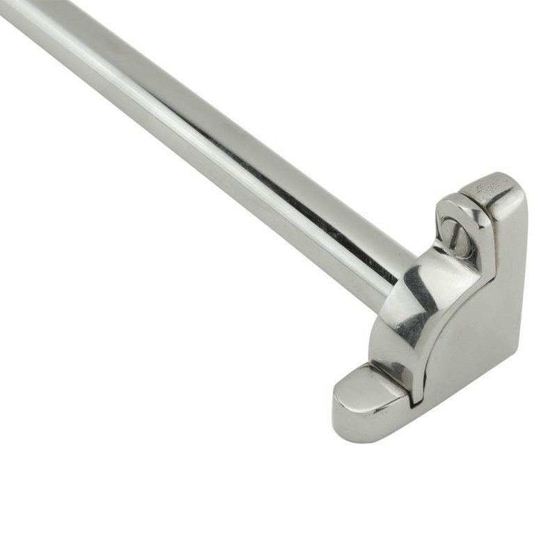 Carpet Runner Rod 39.6" L Polished Nickel Over Brass Rod Tubes with Bracket