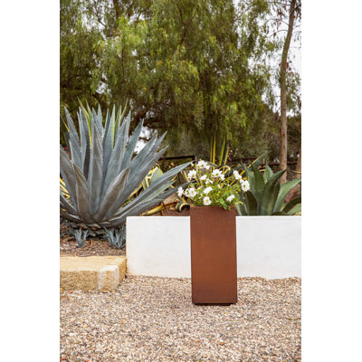 Pot à fleurs sur piédestal Corten Steel Series