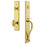 Carré Handleset with Single Cylinder Deadbolt and Grande Victorian Door Knob and Rosette