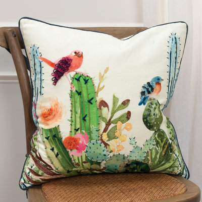 Square Cotton Pillow Cover and Insert