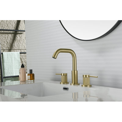 Widespread Bathroom Sink Faucet 2 Handle 3 Hole Bathroom Faucet