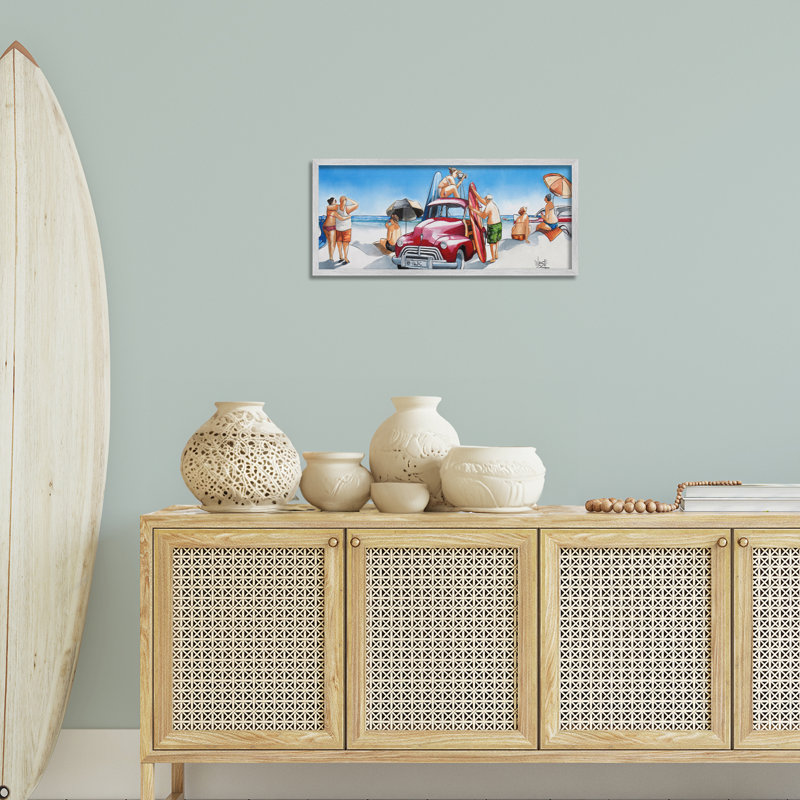 «Stupell Industries Group of Beachgoers», estampe numérique par Ronald West, Estampe numérique Farmhouse, H 10 po x l 24 po