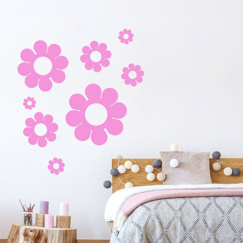 Plants & Flowers Wall Decal, 90cm H x 90cm W x 0.2cm D