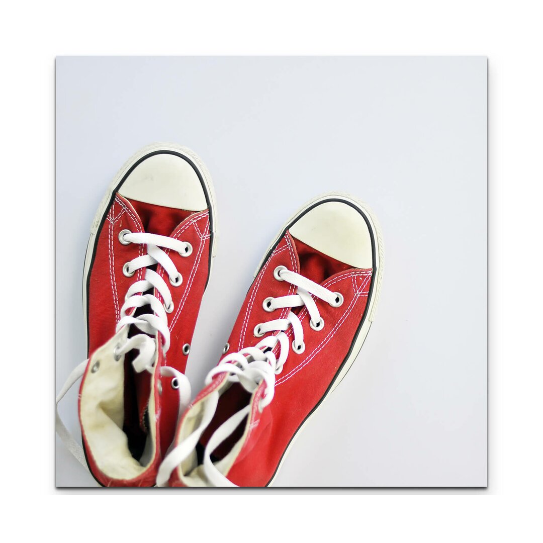 Leinwandbild Rote Sneaker