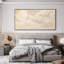 Très grande reproduction d'art sur tissu mural - paysage neutre et chaleureux avec des nuages douces et ondulants, décoration pour le salon ou la chambre à coucher - «Assemblage requis du cadre (cadre non fini)»-2027781453