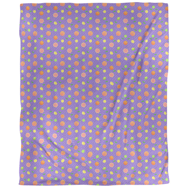 Tissu agrume, Mauve, L 56 po x l 36 po, Coton peigné de base