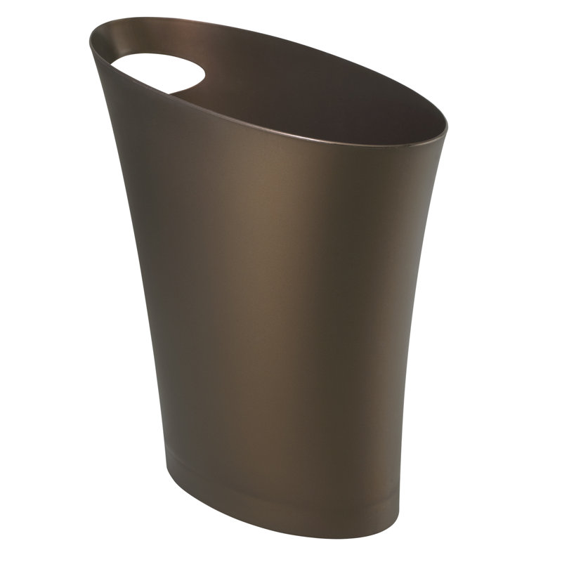 Bronze Slim Plastic Touchless Wastebasket for Kids