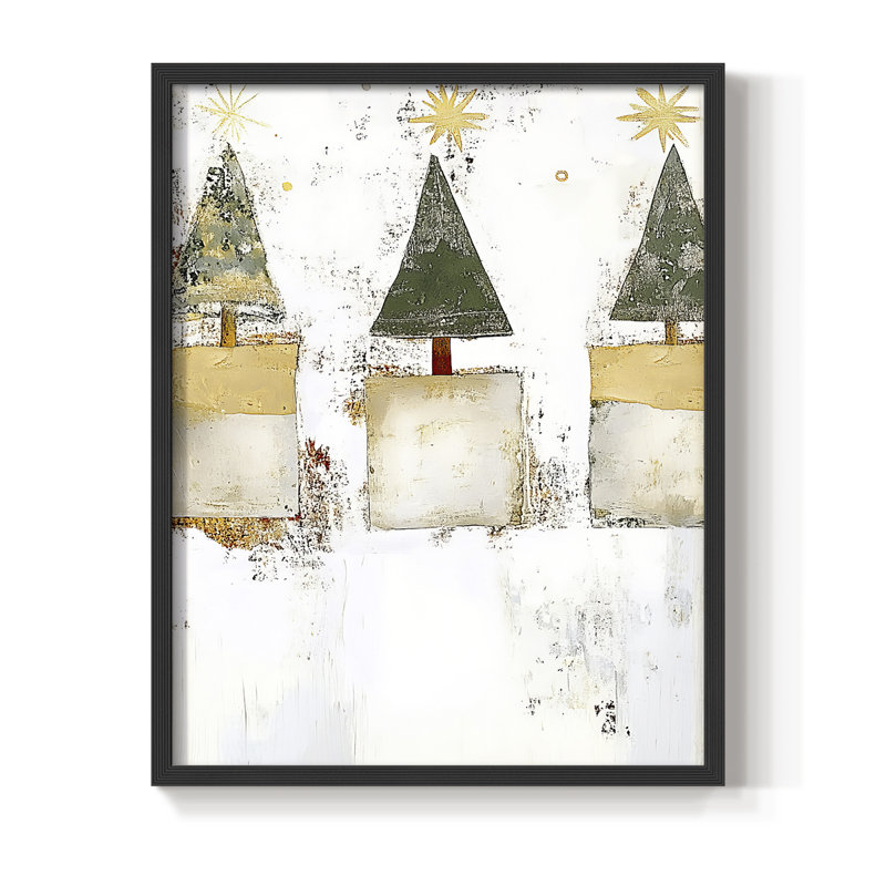 «Christmas Holiday Art DCCDXVII», reproduction d'art encadrée - bois massif, Noir, noir, noir, noir, H 30 po x l 24 po