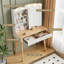 Small Vanity Desk With Mirror And Lights, Big-Capacity Storage And Sliding Mirror, Vanity Set With Two Fluted Drawers, 3 Lighting Colours Makeup Dressing Table(White)