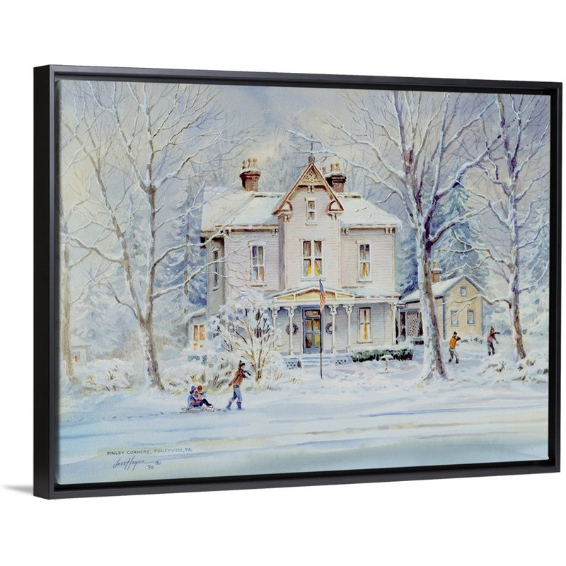 « finley angle » par jess hager, peinture sur toile, H 18 po x l 24 po x P 1,75 po, Cadre noir