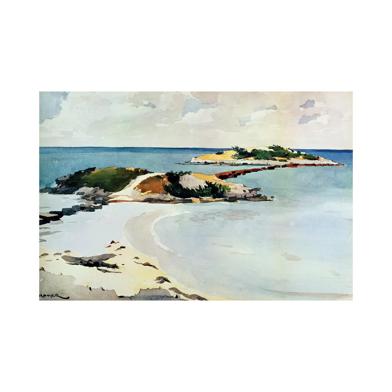 Gallows Island by Winslow Homer - Painting on Canvas, Wrapped Canvas, 45.72cm H x 66.04cm W x 3.81cm D