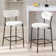 Medfield 26'' Modern Upholstered Bar Stools with Curved Backrest